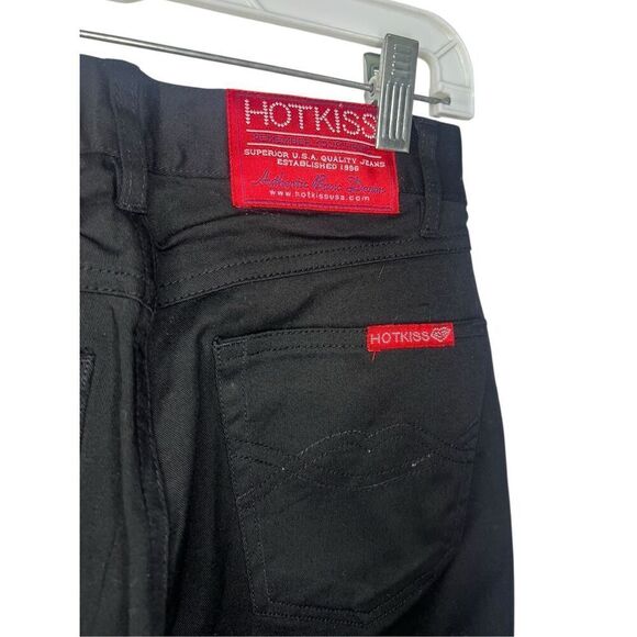 Vintage Hot Kiss Women’s 1 Black Flare Jeans Low Rise Y2K - Picture 5 of 6